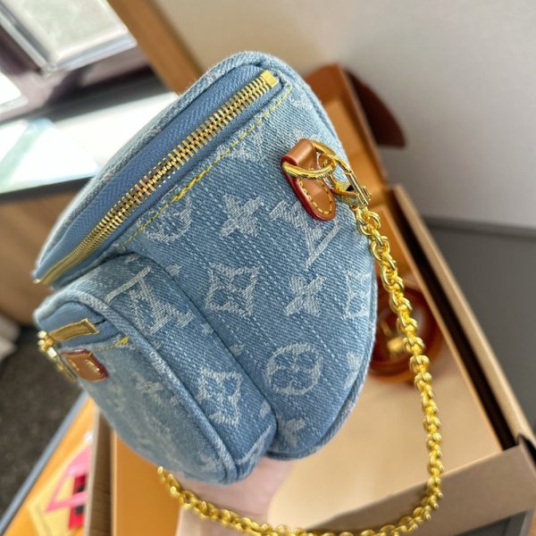 LOUIS VUITTON MINI BUMBAG MONOGRAM DENIM SKY BLUE 18CM M83353