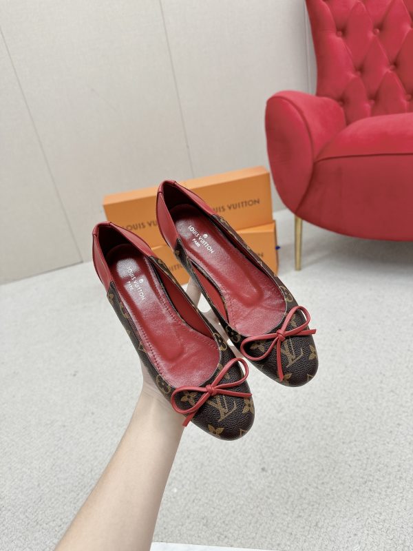 LOUIS VUITTON JOY BALLERINA FLATS MONOGRAM RED