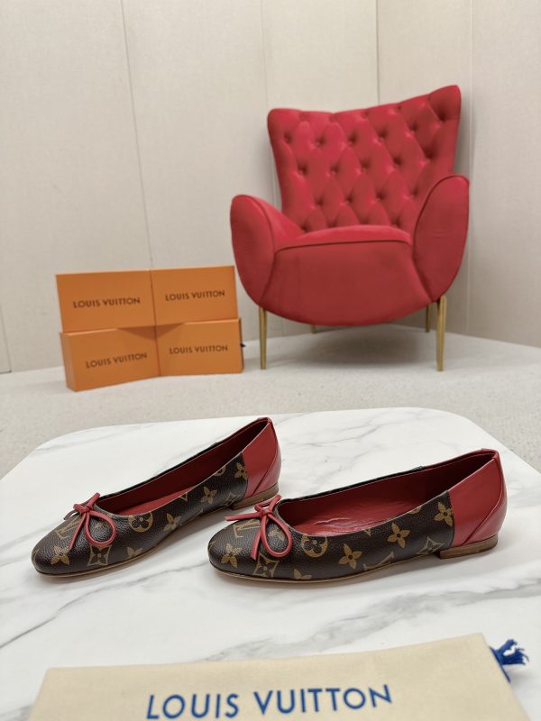 LOUIS VUITTON JOY BALLERINA FLATS MONOGRAM RED