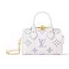 LOUIS VUITTON SPEEDY BANDOULIÈRE 20 WHITE AND PALE LAVENDER 20CM