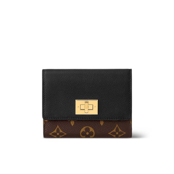 LOUIS VUITTON VICTORINE ON MY SIDE WALLET MONOGRAM BLACK 12CM M82640