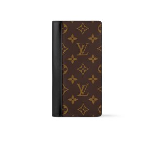 LOUIS VUITTON BRAZZA WALLET MONOGRAM MACASSAR BROWN 19CM M69410