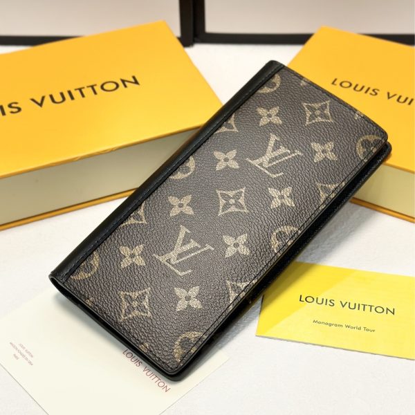 LOUIS VUITTON BRAZZA WALLET MONOGRAM MACASSAR BROWN 19CM M69410