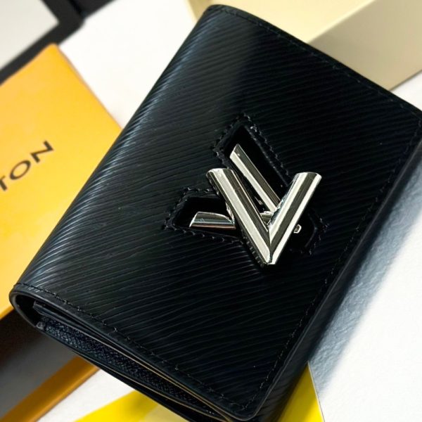 LOUIS VUITTON TWIST COMPACT WALLET BLACK 12CM M64414