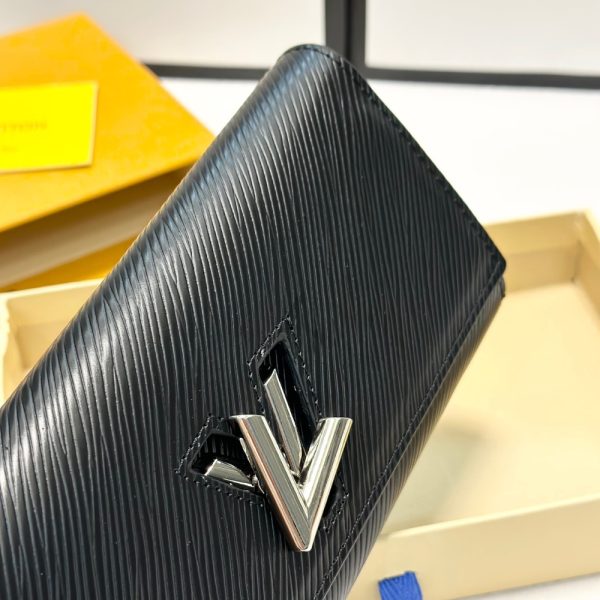 LOUIS VUITTON TWIST WALLET LEATHER BLACK 19CM M68309