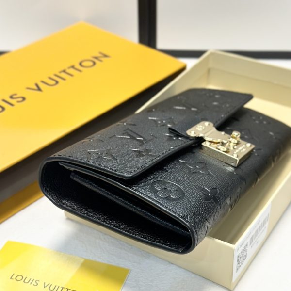 LOUIS VUITTON SARAH WALLET MONOGRAM EMPREINTE BLACK 19CM M82638