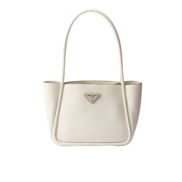 PRADA LEATHER MINI TOTE BAG WHITE 25CM 1BG539 2CYS F0PG7 V OVO