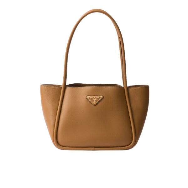 PRADA LEATHER MINI TOTE BAG CARAMEL 25CM 1BG539 2CYS F03BH V OVO