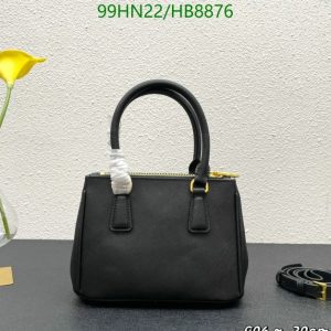 PRADA GALLERIA SAFFIANO LEATHER MINI BAG BLACK 20CM 1BA906NZVF0002VEOM