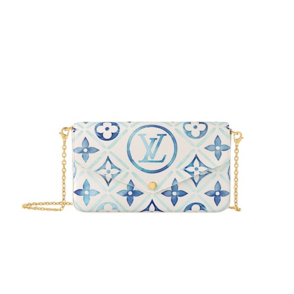 LOUIS VUITTON FÉLICIE POCHETTE OTHER MONOGRAM CANVAS LAGOON 21CM M11459