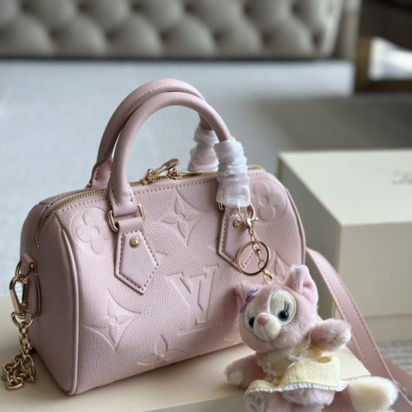 LOUIS VUITTON SPEEDY BANDOULIÈRE 20 MONOGRAM EMPREINTE PINK OPALE 20CM M47136