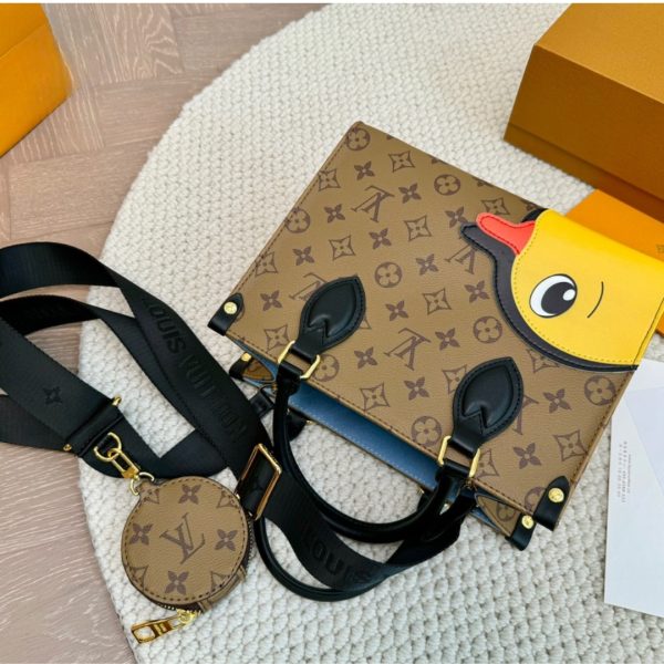 LOUIS VUITTON ONTHEGO PM MONOGRAM REVERSE BROWN 25CM M47199