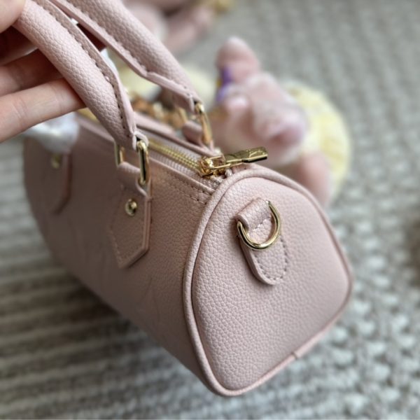 LOUIS VUITTON SPEEDY BANDOULIÈRE 20 MONOGRAM EMPREINTE PINK OPALE 20CM M47136