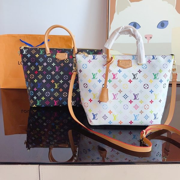 LOUIS VUITTON NEVERFULL MM MONOGRAM WHITE MULTICOLOR 28CM