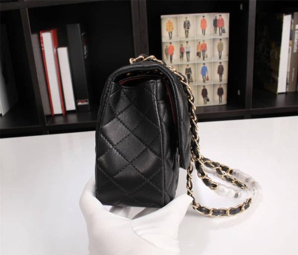 CHANEL CLASSIC HANDBAG LAMBSKIN BLACK 30CM