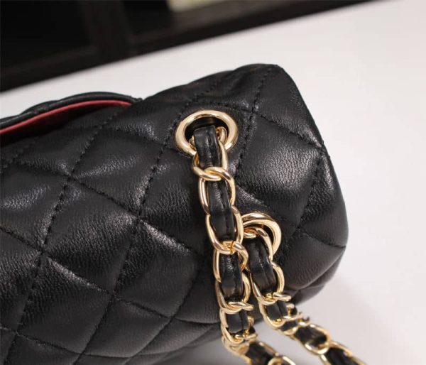 CHANEL CLASSIC HANDBAG LAMBSKIN BLACK 30CM