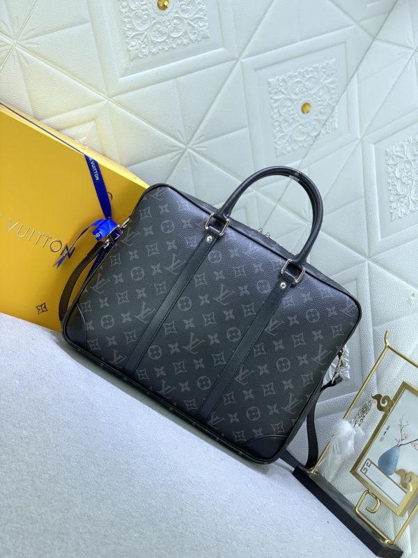 LOUIS VUITTON PORTE DOCUMENTS VOYAGE MONOGRAM BLACK 37CM M46457