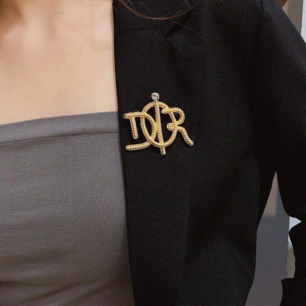 DIOR DIOR BROOCH GOLD