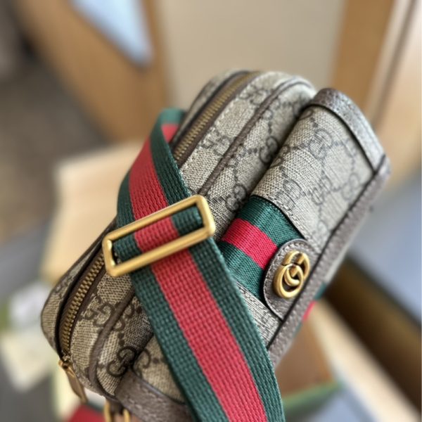 GUCCI OPHIDIA GG MINI BAG BEIGE EBONY 20CM