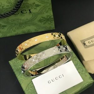 GUCCI CUFF BRACELET SILVER 8MM