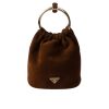 PRADA SUEDE MINI BAG COCOA BROWN 19CM 1BC227 008 F0324 V OOO