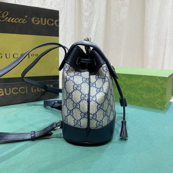 GUCCI OPHIDIA GG MINI BACKPACK BEIGE BLUE 20.5CM