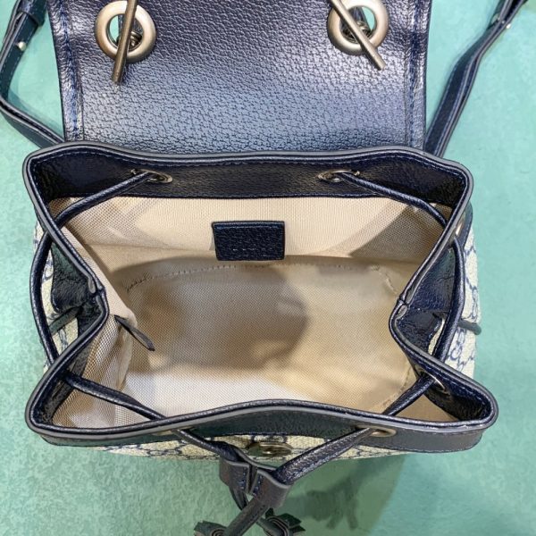 GUCCI OPHIDIA GG MINI BACKPACK BEIGE BLUE 20.5CM