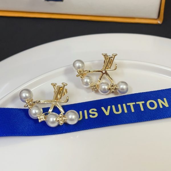 LOUIS VUITTON LV MINIGRAM PEARLS EARRINGS