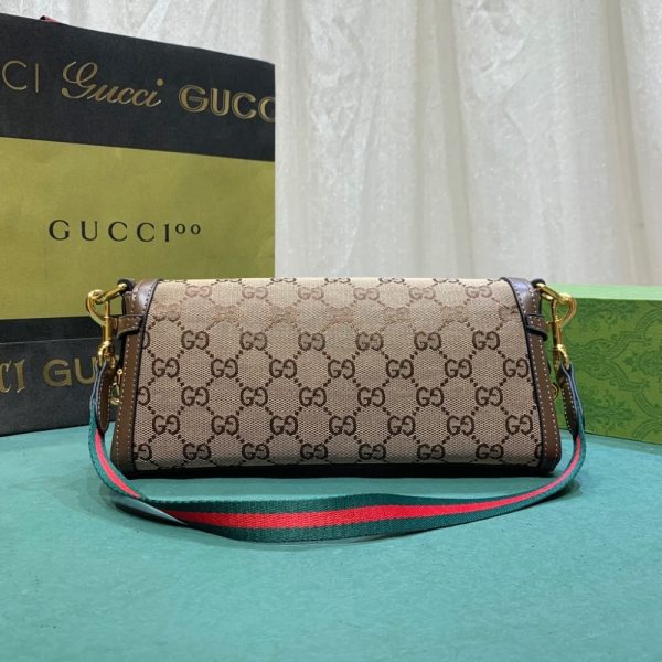 GUCCI LUCE SMALL GG CANVAS SHOULDER BAG BEIGE BROWN 27.5CM