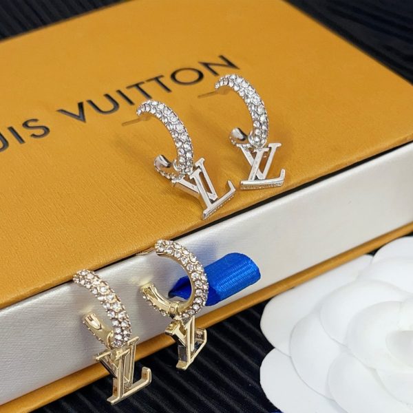 LOUIS VUITTON LV ICONIC EARRINGS SILVER M02276