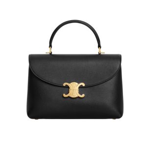 CELINE MEDIUM NINO BAG IN SUPPLE CALFSKIN BLACK 20CM 117523FXK 38NO