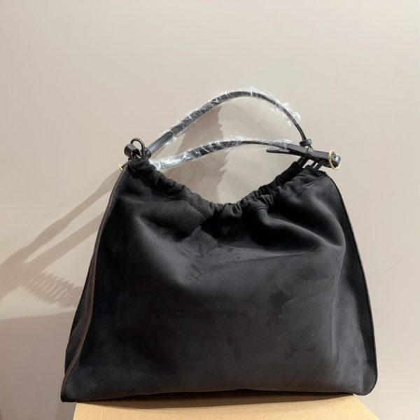 GUCCI BLONDIE LARGE SUEDE TOTE BAG BLACK 50CM