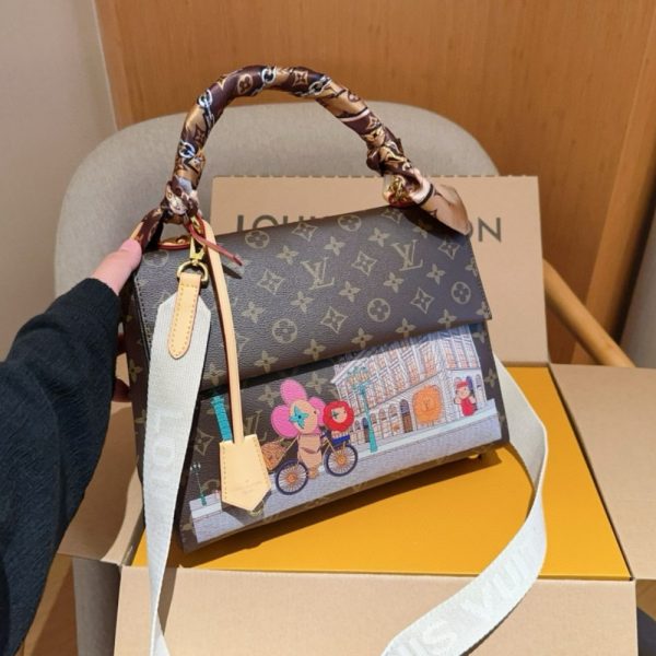 LOUIS VUITTON CLUNY BAG VIVIENNE RABBIT MONOGRAM BROWN 29CM