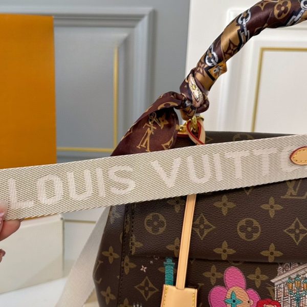 LOUIS VUITTON CLUNY BAG VIVIENNE RABBIT MONOGRAM BROWN 29CM