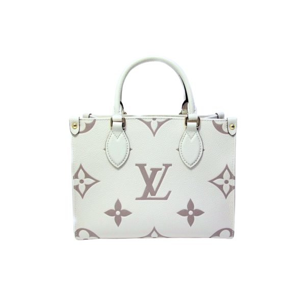 LOUIS VUITTON ONTHEGO PM DOVE WHITE 25CM