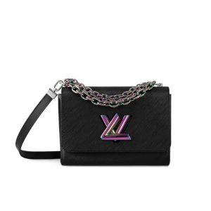 LOUIS VUITTON TWIST CROSSBODY BAGS BLACK RAINBOW 23CM