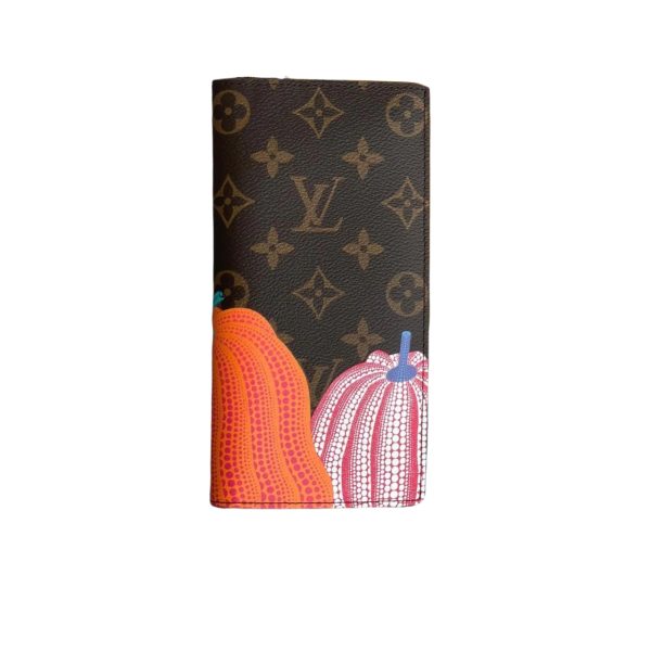 LOUIS VUITTON VERTICAL WALLET x YK PUMPKIN MONOGRAM ECLIPSE BROWN 19CM