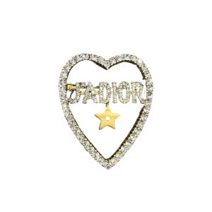 DIOR JADIOR HEART BROOCH WITH A STAR