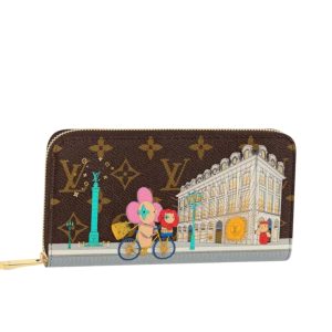 LOUIS VUITTON ZIPPY WALLET VIVIENNE RABBIT MONOGRAM BROWN 20CM