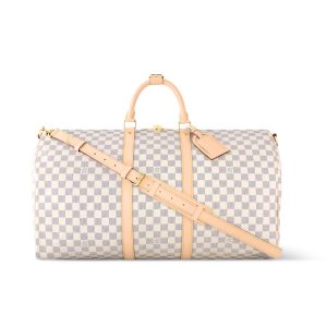 LOUIS VUITTON KEEPALL BANDOULIÈRE TRAVEL BAG BEIGE 45CM N41429