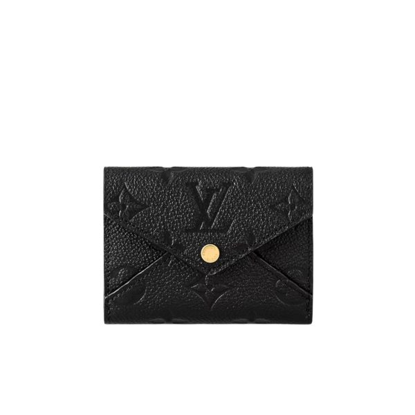 LOUIS VUITTON CELESTE WALLET IN MONOGRAM EMPREINTE BLACK 10CM