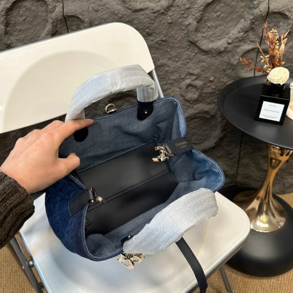 DIOR MEDIUM TOUJOURS BAG DENIM BLUE 30CM