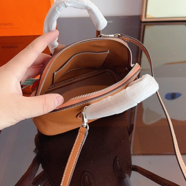 HERMES BOLIDE 1923 MINI BAG CALFSKIN BROWN 18CM H075180CK37