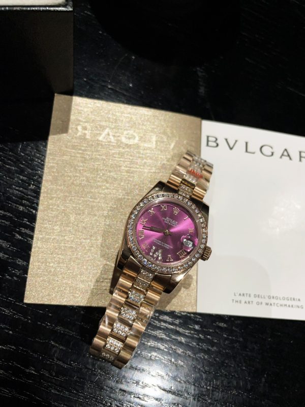 ROLEX DATEJUST DIAMOND IN GOLD WITH ICE PURPLE DIAMOND 31MM