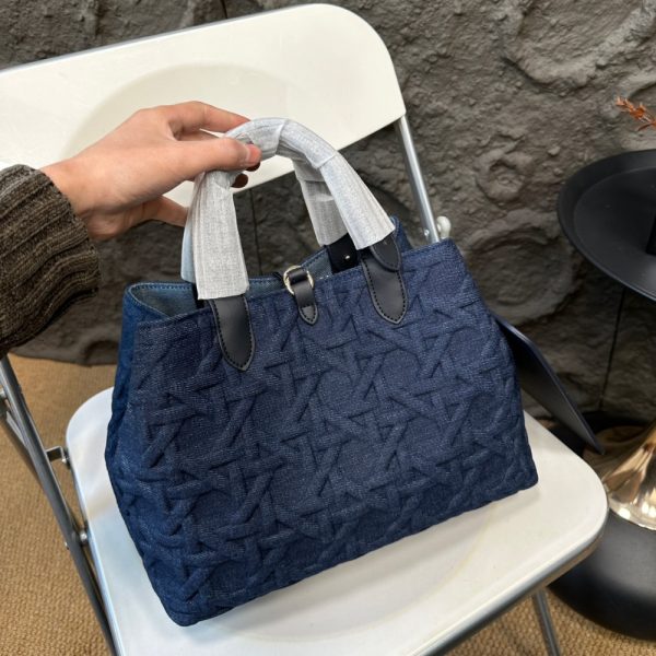 DIOR MEDIUM TOUJOURS BAG DENIM BLUE 30CM