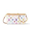 LOUIS VUITTON X TAKASHI MURAKAMI POCHETTE ACCESSORIES MULTICOLORE BLANC 21CM M13404