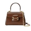 GUCCI HORSEBIT 1955 MINI TOP HANDLE BAG LIGHT BROWN 29CM 703848 AAA7G 2361