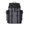 LOUIS VUITTON CHRISTOPHER MM MONOGRAM ECLIPSE BLACK AND GREY 33CM M45419