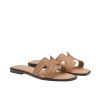 HERMES ORAN SANDAL BEIGE MACRAMÉ NUDE H212010Z 3E350