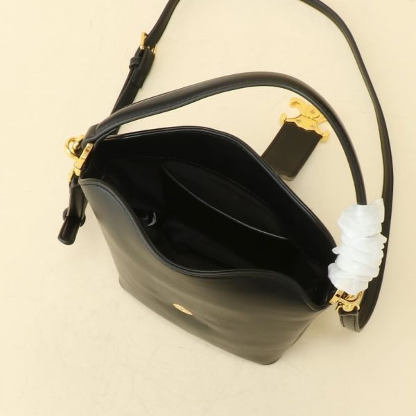 CELINE MINI BUCKET LOUISE IN SMOOTH BLACK 15CM 10N473GHJ 38NO